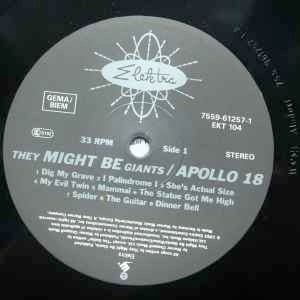 Image of Label Cover of LP - VG/VG+ - THEY MIGHT BE GIANTS, Apollo 18 (Elektra; 7559-61257-1, Europe 1992, Inner), ,  - 3726045E