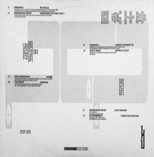 Image of Back Cover of 2x12" - VG+/VG - VARIOUS, Phuture (Planet Core Productions; PCP 935, Germany 1994, Picture Sleeve), Light Marks only.,  - 1526359E
