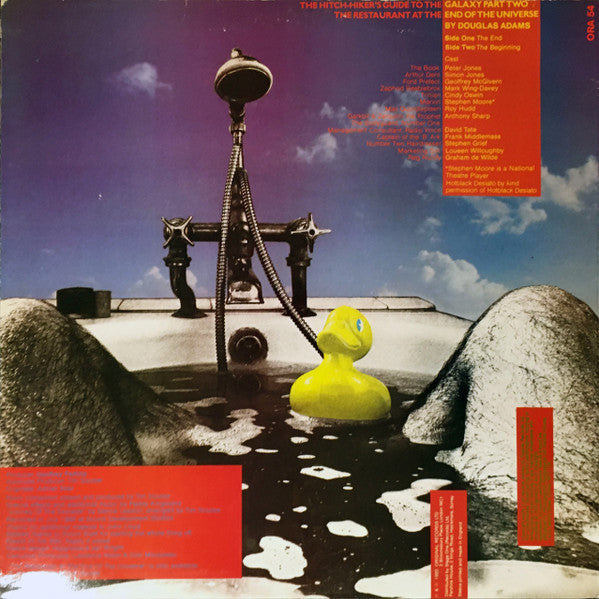 Image of Back Cover of LP - VG/VG+ - DOUGLAS ADAMS, The Hitch-Hiker's Guide To The Galaxy Part Two: The Restaurant At The End Of The Universe (Original Records; ORA 54, UK 1980, Inner), Minor edge wear.,  - 2116492C