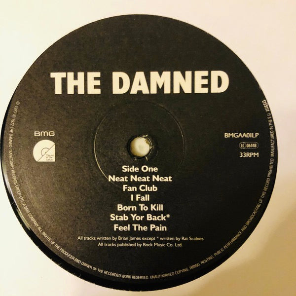 Image of Label of 1414416C: LP - THE DAMNED, Damned Damned Damned (BMG; BMGAA01LP, Europe 2017 Reissue, Booklet & Insert, 40th Anniversary)   NEW/NEW