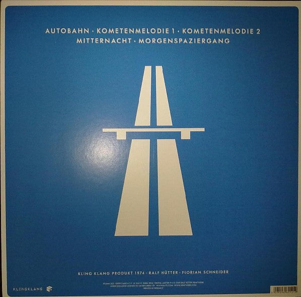 Image of Back Cover of LP - VG+/VG+ - KRAFTWERK, Autobahn (Mute; STUMM303, UK 2009 Reissue, Inner & Booklet, 180 Gram Vinyl), Corner Crease,  - 3646411S
