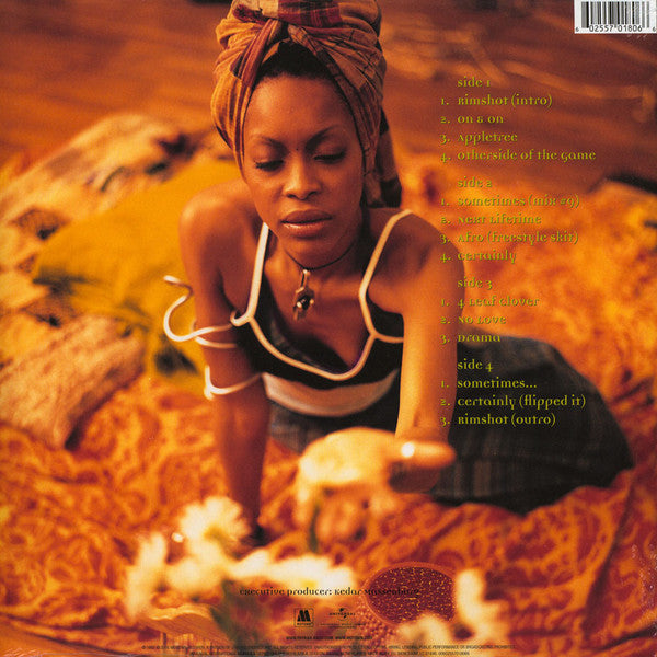 Image of Back Cover of 2xLP - NEW/NEW - ERYKAH BADU, Baduizm (Back To Black; 5701806, Europe 2016 Reissue, Gatefold), , The 1997 debut from Queen of neo-soul, Erykah Badu is a groovy trip of sensual bedroom R&B, seasoned with flirtatious jazz and a funk that snaps back with wicked attitude. Erykah exudes the confidence and spiritualism of an artist way beyond her years. The voluptuous instrumentation is seductive, the desire is overwhelming but its her rich liquid cocoa voice that lingers long after she s f