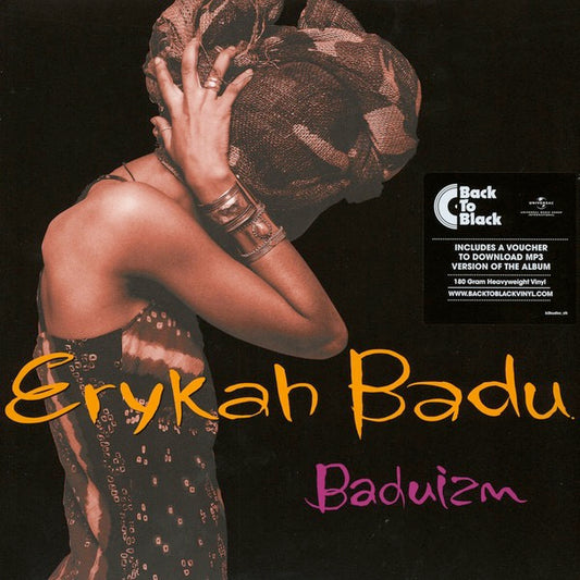 Image of Front Cover of 2xLP - NEW/NEW - ERYKAH BADU, Baduizm (Back To Black; 5701806, Europe 2016 Reissue, Gatefold), , The 1997 debut from Queen of neo-soul, Erykah Badu is a groovy trip of sensual bedroom R&B, seasoned with flirtatious jazz and a funk that snaps back with wicked attitude. Erykah exudes the confidence and spiritualism of an artist way beyond her years. The voluptuous instrumentation is seductive, the desire is overwhelming but its her rich liquid cocoa voice that lingers long after she s 