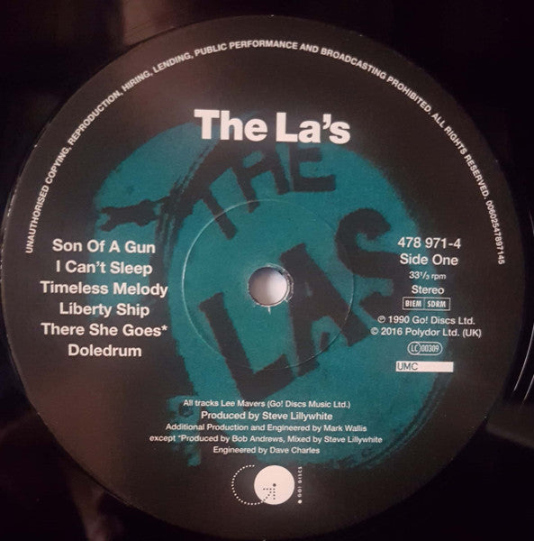 Image of Label Cover of LP - NEW/NEW - THE LA'S, The La's (Go Discs!; 4789714, UK 2017 Reissue, Inner, 180 Gram Vinyl), ,  - 2536382E