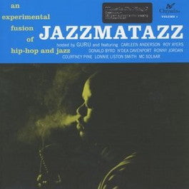 Image of Front Cover of LP - VG+/VG - GURU, Jazzmatazz (Chrysalis; MOVLP1111, Europe 2014 Reissue, Textured Sleeve in Stickered Plastic Outer Sleeve, 180 Gram Vinyl), A few light marks, gold hype sticker A3/B3 matrix,  - 3246121S