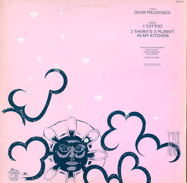 Image of Back Cover of 12" - VG/VG - SIOUXSIE AND THE BANSHEES, Dear Prudence (Wonderland; SHEX 4, UK 1983, Picture Sleeve, "Soiuxsie" Misprinted on Spine), Strong VG - a few hairlines, edge wear, cover scuffs,  - 3346336S