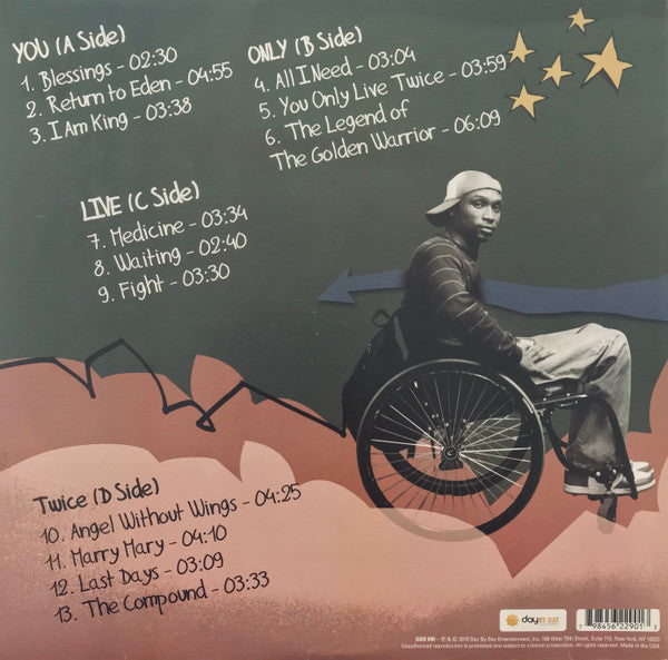 Image of Back Cover of LP - VG+/VG - MF GRIMM, You Only Live Twice: The Audio Graphic Novel (Day By Day Entertainment; DBD090LP, US 2010, Insert), ,  - 0946222S