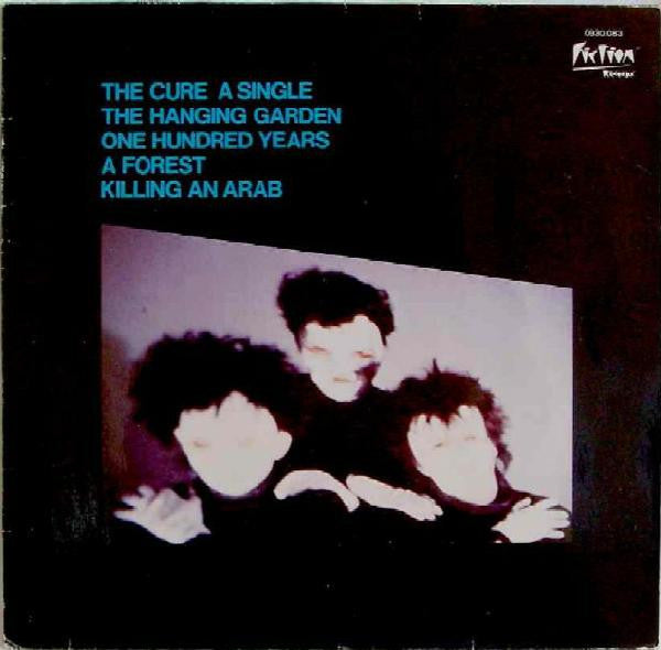 Image of Front Cover of 2x10" - G/G - THE CURE, A Single - Hanging Garden / One Hundred Years / A Forest (Live) / Killing An Arab (Live) (Fiction; 0930.083, Germany 1982), Record is very marked -plays with noise and crackle. Sleeve is mess with rips and old stickers, creases etc.,  - 3326204E