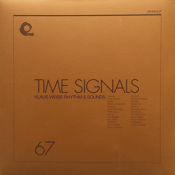 Image of Front Cover of 4844052S: LP - KLAUSS WEISS , Time Signals  (Trunk Records ; JBH063LP, UK 2017 Reissue) Strong VG+. Still in shrinkwrap  EX/VG+