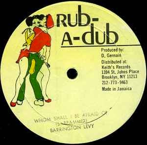 Image of Front Cover of 12" - /VG+ - BARRINGTON LEVY, Whom Shall I Be Afraid Of (Rub-A-Dub; , Jamaica , Green Vinyl), ,  - 4126467E