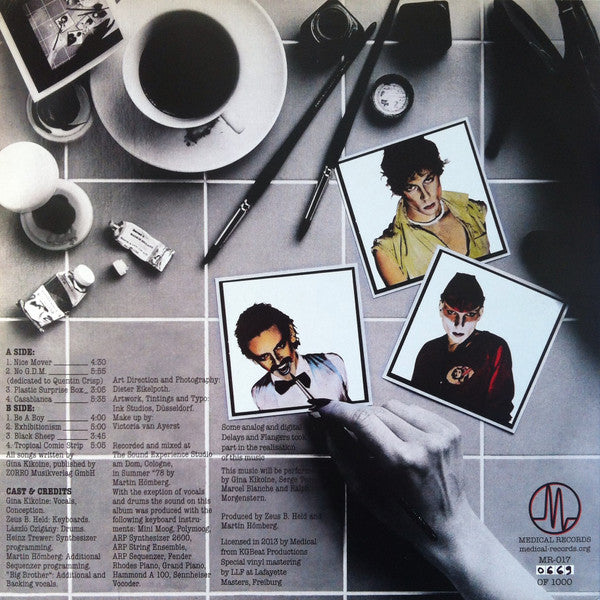 Image of Back Cover of LP - VG/VG - GINA X PERFORMANCE, Nice Mover (Medical Records; MR-017, US 2013 Reissue, Insert, 180 Gram Bone Vinyl, Ltd to 1000, Numbered), No. 0081, hairlines, edge wear, Insert creased,  - 3746079S