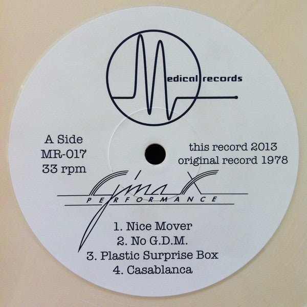 Image of Label Cover of LP - VG/VG - GINA X PERFORMANCE, Nice Mover (Medical Records; MR-017, US 2013 Reissue, Insert, 180 Gram Bone Vinyl, Ltd to 1000, Numbered), No. 0081, hairlines, edge wear, Insert creased,  - 3746079S