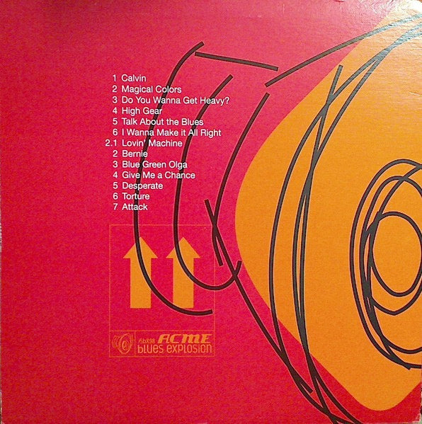 Image of Back Cover of 0225386E: LP - THE JON SPENCER BLUES EXPLOSION, Acme (Mute; STUMM154, UK 1998, Inner) Split Seam And Spine, Corner Bump  VG/VG