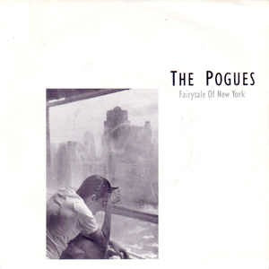 Image of Front Cover of 7" - VG+/VG+ - THE POGUES, Fairytale Of New York  (Stiff / Pogue Mahone Black and White Label; NY 7, UK 1987, Picture Sleeve), Very light wear to sleeve. ,  - 3256083S