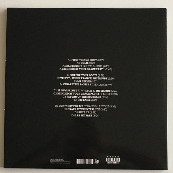 Image of Back Cover of 2xLP - VG+/VG+ - STORMZY, Gang Signs & Prayers (#Merky Records; MRKY001LP, UK 2017, Gatefold, 2 Inners), Surface marks on both discs - shouldn't effect playback,  - 2546080S
