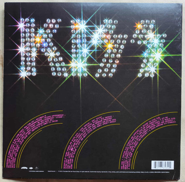 Image of Back Cover of LP - VG/VG+ - KISS, Kiss (Casablanca/Universal; 0602537658244, Europe 2014 Reissue, 180 Gram Vinyl), Ring wear, corner crease, indents,  - 2846266S