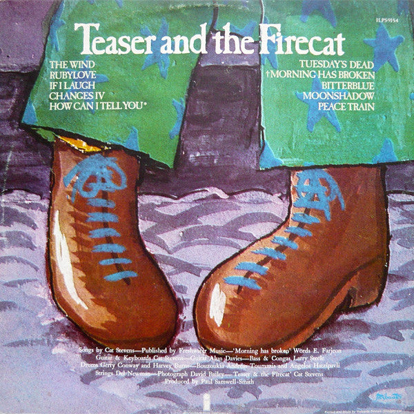 Image of Back Cover of LP - VG/VG - CAT STEVENS, Teaser and the Firecat (Island Pink Rim; ILPS 9154, UK 1972 Reissue, Non-Textured Gatefold Sleeve), ,  - 3126071E