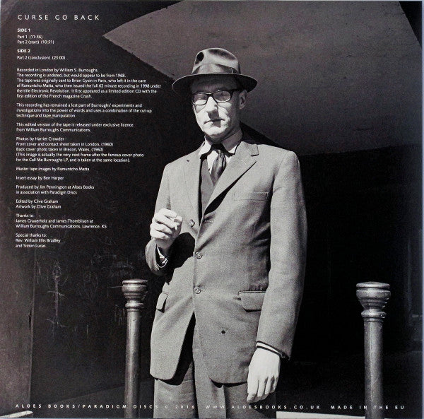 Image of Back Cover of LP - VG+/EX - WILLIAM S BURROUGHS, Curse Go Back (Paradigm; PD31, UK 2016, Numbered Insert, First Edition), Corner Bump, Limited Edition Number 19/500,  - 1726532E