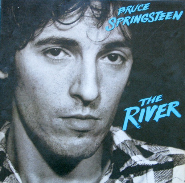 Image of Front Cover of 2xLP - VG/VG - BRUCE SPRINGSTEEN, The River (CBS Orange/Yellow; 88510, UK 1980, 2 Square Corner Inners with thumb cut-out, Folded Lyric Insert, Made In England at Bottom of Label), Light marks, edge wear, small tear on back cover opening edge,  - 3446044S