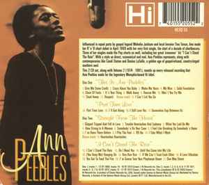 Image of Back Cover of 4915369C: 2xCD - ANN PEEBLES, The Complete Ann Peebles On Hi Records Volume 1: 1969 - 1973  (Hi; HEXD55, UK 1996, Card Slipcase with Jewel Case inside)   VG+/VG+