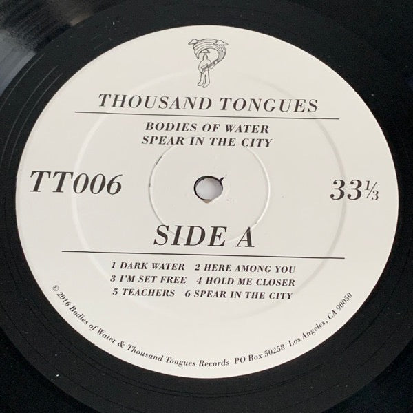 Image of Label Cover of 3634076E: LP - BODIES OF WATER, Spear In The City (Thousand Tongues Record Co.; TT006, US 2017)   NEW/NEW