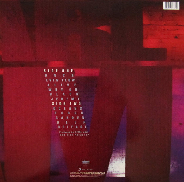 Image of Back Cover of LP - NEW/NEW - PEARL JAM, Ten (Epic Associated ; 88985376871, Europe 2023 Reissue, Inner), , Debut studio album by Pearl Jam, originally released on August 27, 1991 through Epic Records. Pearl Jam's debut album, was released less than a month before Nirvana's Nevermind, and although it took longer to climb the pop charts it also hung around longer, eventually outselling its Seattle rival. Together, the two albums reinvigorated rock and roll, whose share of the pop marketplace had been
