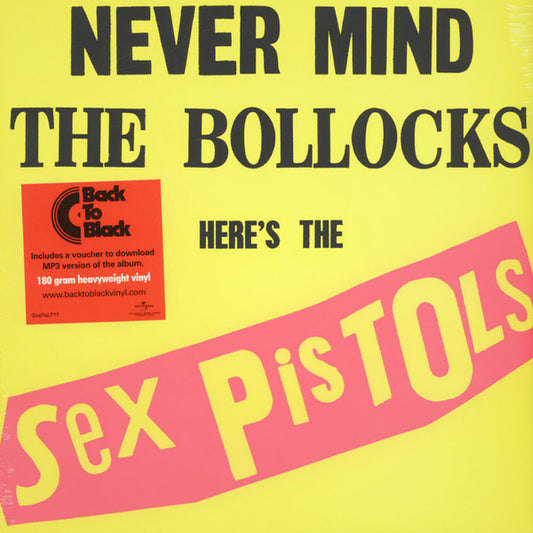 Image of Front Cover of LP - EX/EX - SEX PISTOLS, Never Mind The Bollocks (UMC; SEXPISLP77, UK 2014 Reissue), Opened Instore, Still In Shrinkwrap,  - 2826098E