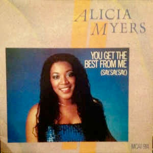 Image of Front Cover of 12" - VG/VG+ - ALICIA MYERS, You Get The Best From Me (Say Say Say) / I Want To Thank You (MCA; MCAT 914, UK 1984, Picture Sleeve), Ringwear on sleeve,  - 4046119S