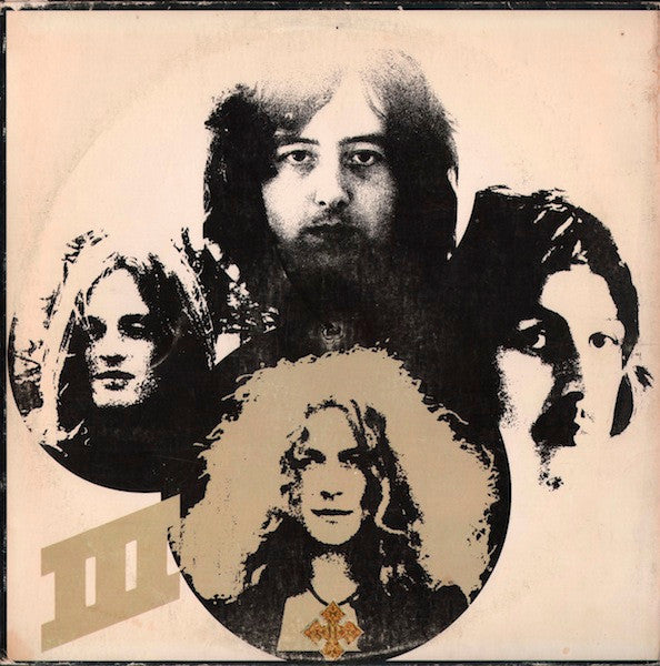 Image of Back Cover of LP - VG/VG - LED ZEPPELIN, Led Zeppelin III (Atlantic; ATL50002, US 1974 Reissue, Rotating Gatefold, US '74 Record in UK Sleeve. "Do What Thou Wilt" Run Outs.), UK K50002 rotating wheel sleeve with a USA 1974 LP.,  - 3626031E
