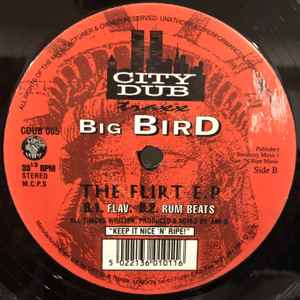 Image of Back Cover of 12" EP - /G - BIG BIRD, The Flirt E.P (Ace of Clubs; CDUB 005, UK 1997, Plain Sleeve), , A1 - Trakin Out (Mix One)	A2 - Trakin Out (Mix Two)	B1 - Flav	B2 - Rum Beats - 3726366E