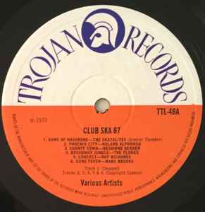Image of Label Cover of LP - G/G - VARIOUS, Club Ska Vol. 1 (Trojan Records ; TTL48, UK 1970, Laminated Front Sleeve), Lots of marks on either side of record. Sound muddied from play. Sleeve is creased quite significantly, with some edge wear.,  - 3046026S
