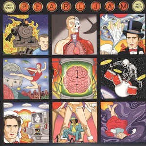 Image of Front Cover of LP - VG/G - PEARL JAM, Backspacer (Monkeywrench Records; 2716466, Europe 2009, Die Cut Gatefold Sleeve, Inner & Booklet), Vinyl looks pretty knackered, Covered in hairlines and surface scuffs, Plays surprisingly well with little surface noise, Sleeve a little worn with edge wear and the odd crease,  - 3816450C