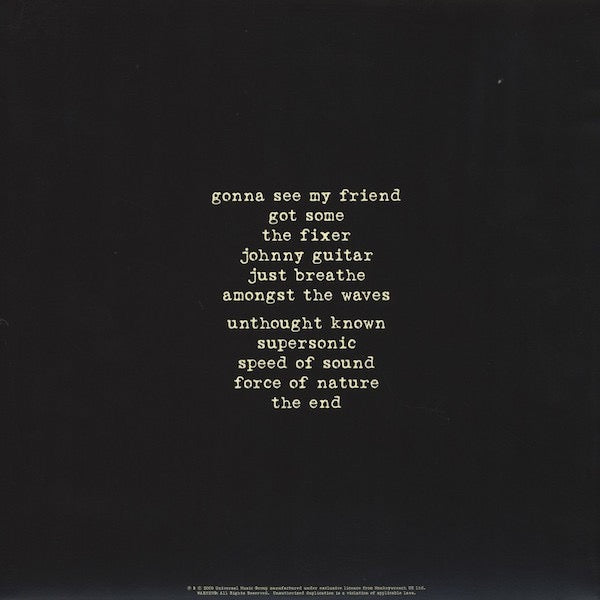 Image of Back Cover of LP - VG/G - PEARL JAM, Backspacer (Monkeywrench Records; 2716466, Europe 2009, Die Cut Gatefold Sleeve, Inner & Booklet), Vinyl looks pretty knackered, Covered in hairlines and surface scuffs, Plays surprisingly well with little surface noise, Sleeve a little worn with edge wear and the odd crease,  - 3816450C