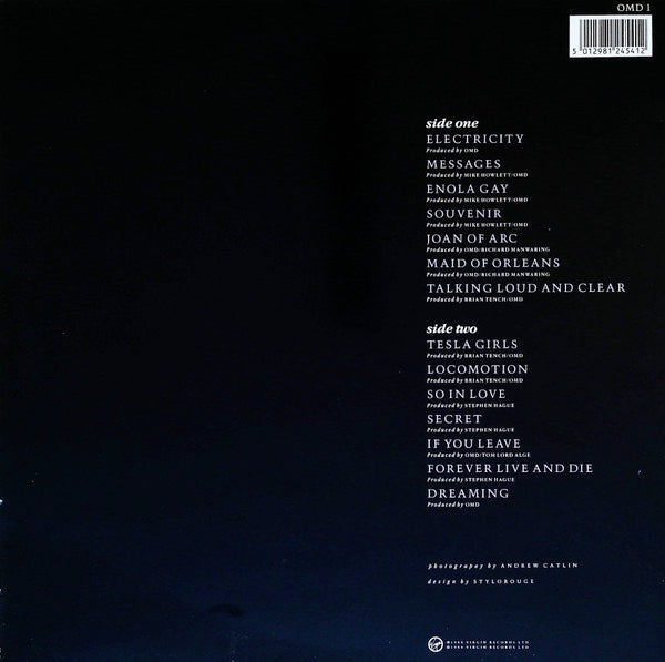 Image of Back Cover of LP - VG/VG+ - ORCHESTRAL MANOEUVRES IN THE DARK, The Best Of OMD (Virgin; OMD 1, UK 1988, Gatefold), edge wear, cover scuffed,  - 3446059S