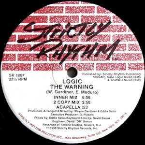 Image of Front Cover of 12" - /VG+ - LOGIC, The Warning / The Final Frontier (Strictly Rhythm; SR 1207, US 1990, Plain Sleeve), ,  - 1946216S