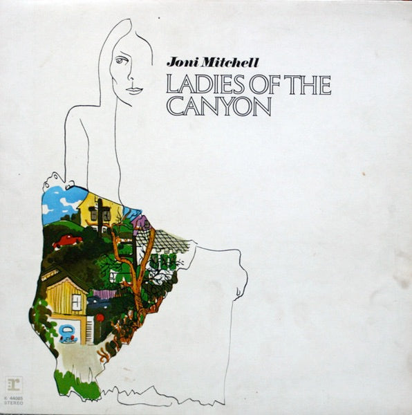 Image of Front Cover of LP - VG/VG - JONI MITCHELL, Ladies Of The Canyon (Reprise Steamboat Labels With WB Logo & Manufactured In The UK; K 44085, UK 1975 Reissue, Gatefold, Stereo), Strong VG Throughout,  - 2416395C
