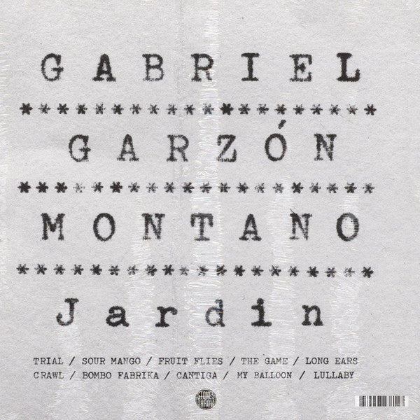 Image of Back Cover of 4544178S: LP - GABRIEL GARZON-MONTANO, Jardin (Stones Throw; STH2381, Europe 2017, Inner, Download Code)   VG+/VG+