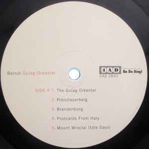 Image of Label Cover of LP - VG+/VG+ - BEIRUT, Gulag Orkestar (4AD; CAD 2833, UK 2008 Reissue), ,  - 4026042E