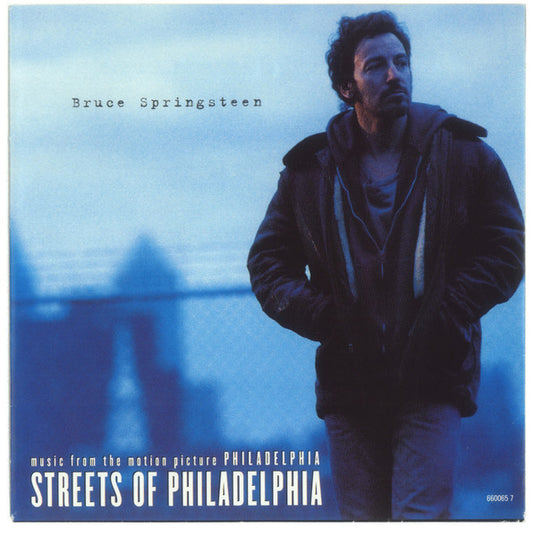 Image of Front Cover of 7" - VG/VG+ - BRUCE SPRINGSTEEN, Streets Of Philadelphia (Columbia Red - Small Center Hole; 660065 7, UK 1993, Picture Sleeve), Edge and ring wear.,  - 3316564C
