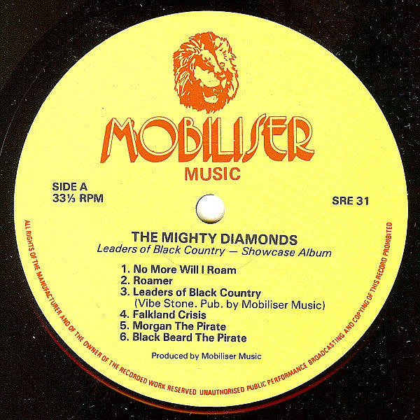 Image of Label Cover of LP - VG/VG+ - THE MIGHTY DIAMONDS, Leaders Of Black Countrys - Showcase (Mobiliser Music; SRE 31, UK 1983), Signature on sleeve. WOL in marker pen. A couple faint hairlines.,  - 4226060E