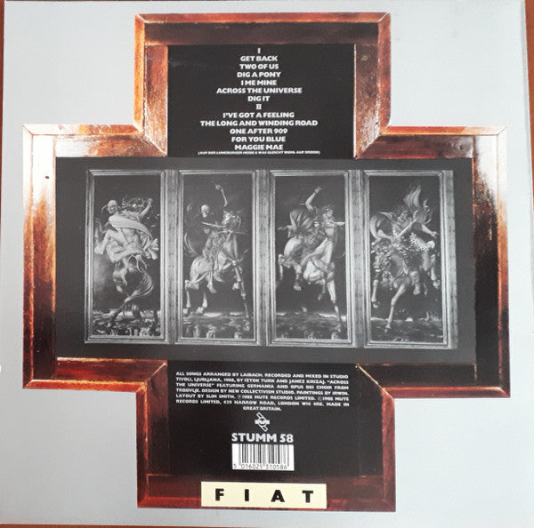 Image of Back Cover of LP - VG+/VG+ - LAIBACH, Let It Be (Mute; STUMM 58, UK 1988), Stickered Sleeve,  - 3046086S
