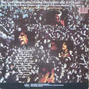 Image of Back Cover of 4945085S: 2xLP - MIKE BLOOMFIELD AND AL KOOPER, The Live Adventures Of Mike Bloomfield And Al Kooper (Edsel Records; DED 261, UK 1988 Reissue, Gatefold)   VG/VG+