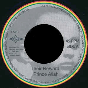 Image of Front Cover of 4915202C: 7" - PRINCE ALLAH, Their Reward (Guiding Star; GS010, UK 2002 Reissue) Record has light fogging and scuffs, some marks. Plays well above grade  /G+