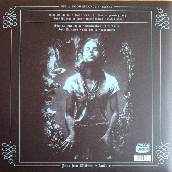 Image of Back Cover of 2xLP - VG+/VG+ - JONATHAN WILSON, Fanfare (Bella Union; 5051083074186, UK 2013, Gatefold, 2 Inners, Blue Vinyl, With CD), ,  - 3446178S