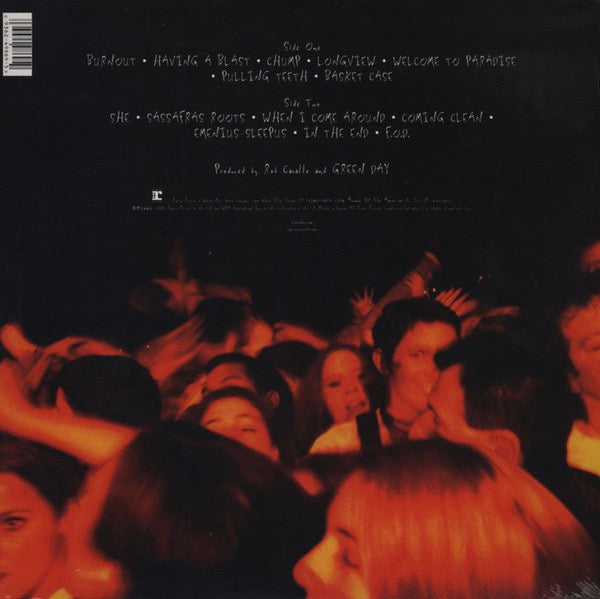 Image of Back Cover of LP - NEW/NEW - GREEN DAY, Dookie (Reprise Records; 9362-49869-5, Europe 2009 Reissue, Insert), , Dookie is punk-pop three piece Green Day's first full-length offering for a major label. By combining traditional punk rock riffs with pop sensibilities, Dookie manages to capture the band's distinctive sound without losing any of the energy. Contains the singles Longview, Basket Case and When I Come Around. - 6016052C