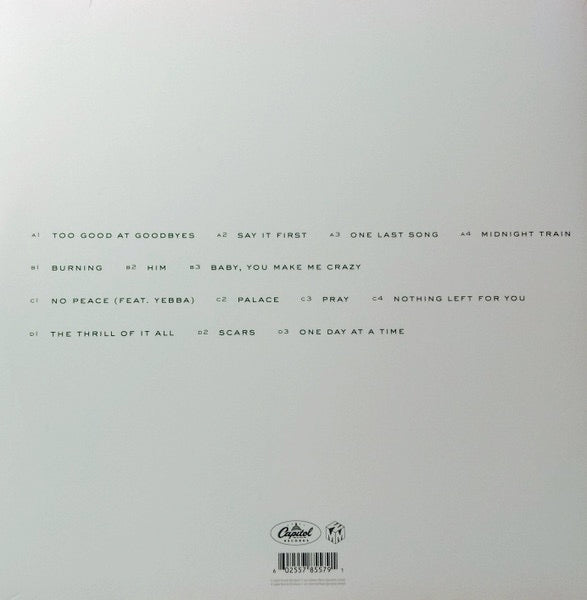 Image of Back Cover of 2xLP - VG+/VG+ - SAM SMITH, The Thrill Of It All (Capitol Records; 5785579, Europe 2017, Gatefold, Insert, White Vinyl), ,  - 3046193S