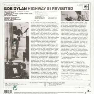 Image of Back Cover of LP - VG+/VG+ - BOB DYLAN, Highway 61 Revisited (Columbia; CL 2389, Europe 2015 Reissue, Mono. 180 Gram Vinyl.), Cover still in opened shrink.,  - 3746124S