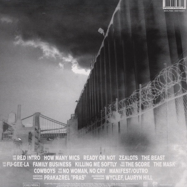 Image of Back Cover of 2xLP - NEW/NEW - FUGEES, The Score (Sony; 88985434501, Europe 2017 Reissue, Insert, 180 Gram Vinyl Black Vinyl), ,  - 1636203E
