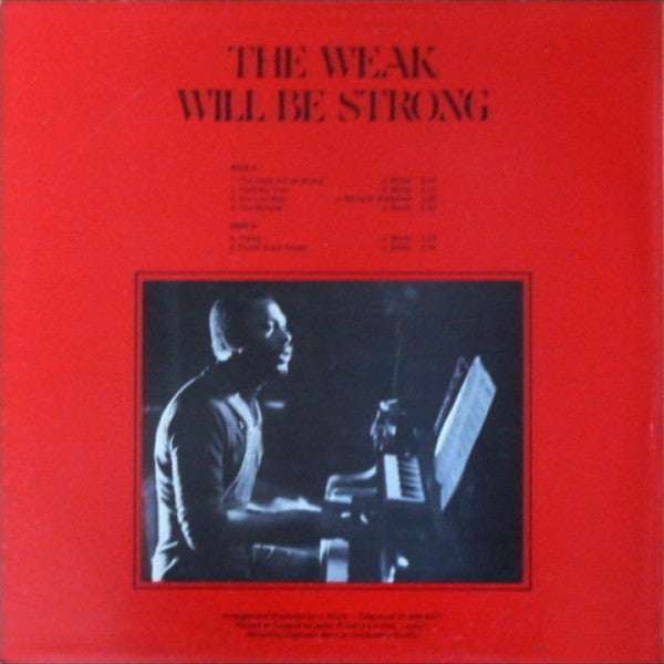 Image of Back Cover of LP - VG/VG+ - W.J.W. AND ROOTS TRUNKS & BRANCHES, The Weak Will Be Strong (Splendour Heights; WJWX 1945, UK 1978, Laminated Front Sleeve), ,  - 2316424C