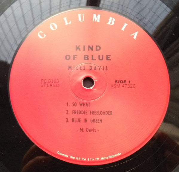 Image of Label Cover of LP - VG/VG - MILES DAVIS, Kind of Blue (Columbia / DeAgostini; CS 8163, Italy 2011 Reissue, 180 Gram Vinyl), ,  - 2446033S